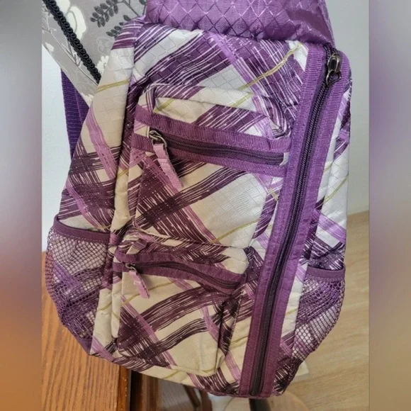 Thirty-One Sling Crossbody Purple & Gray EUC - Picture 13 of 15